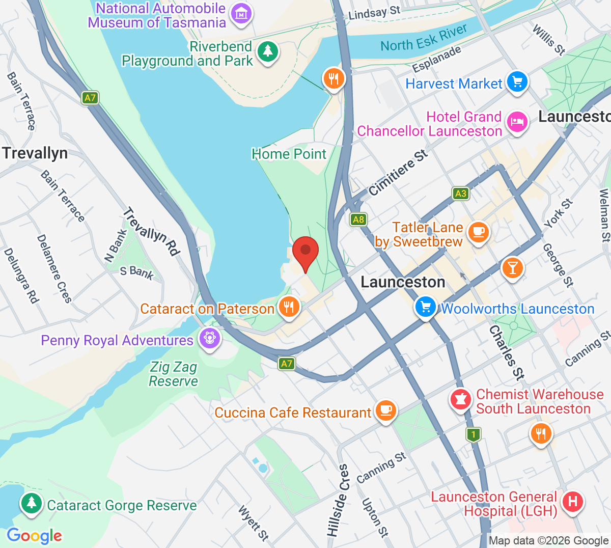 Map of 7LA Tennis Club