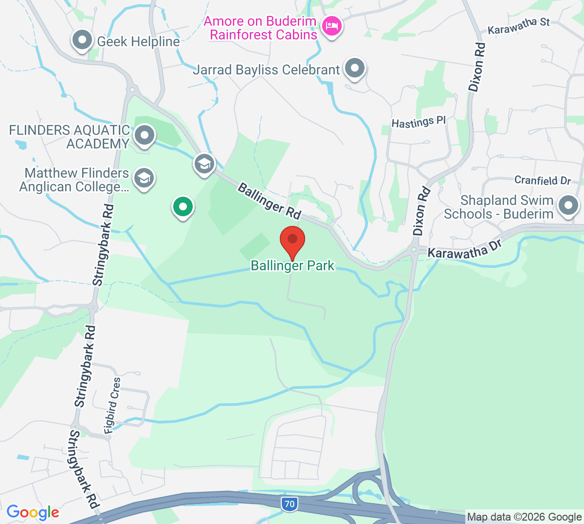 Map of Ballinger Tennis Club