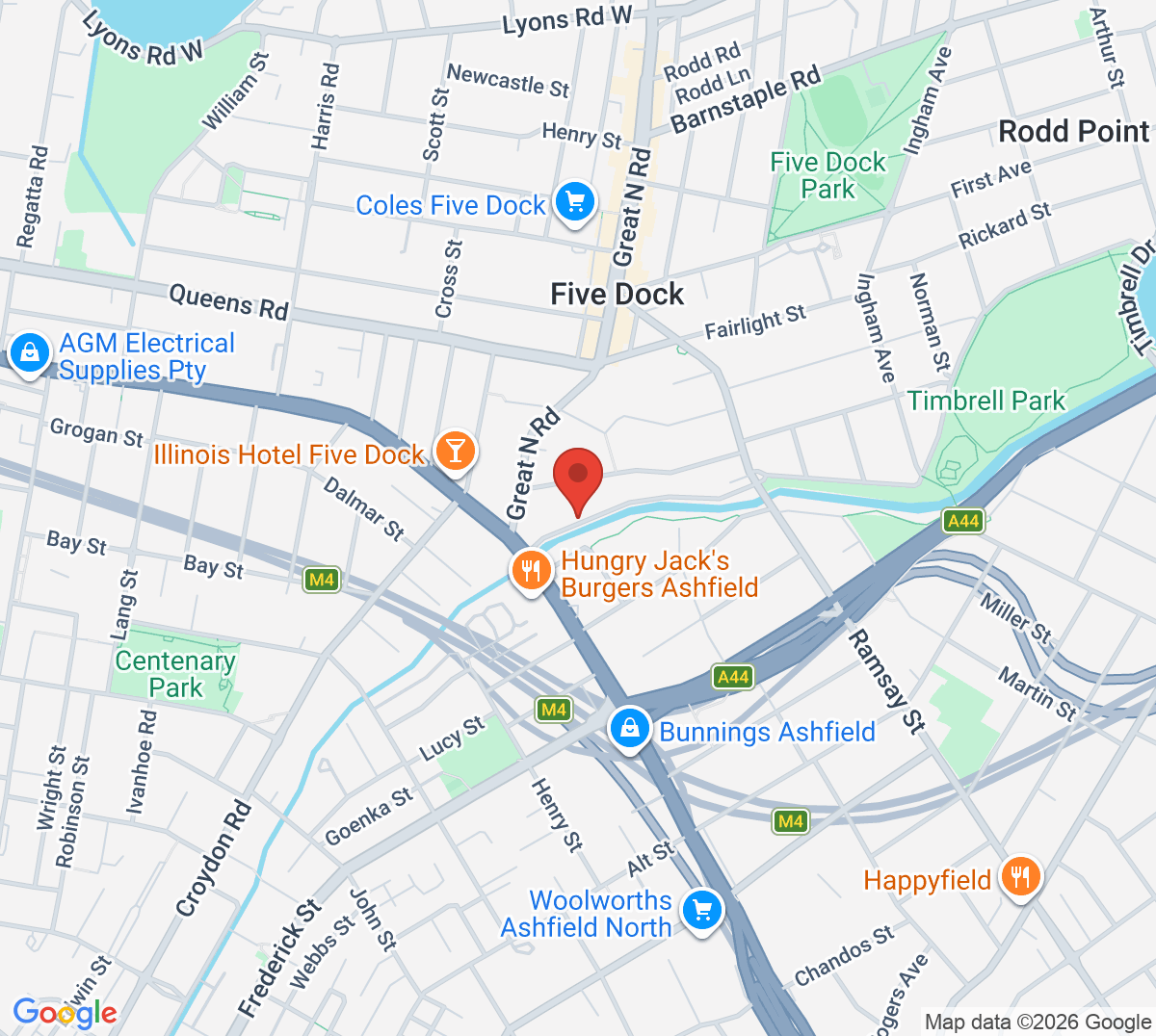 Map of Croker Park Tennis Courts