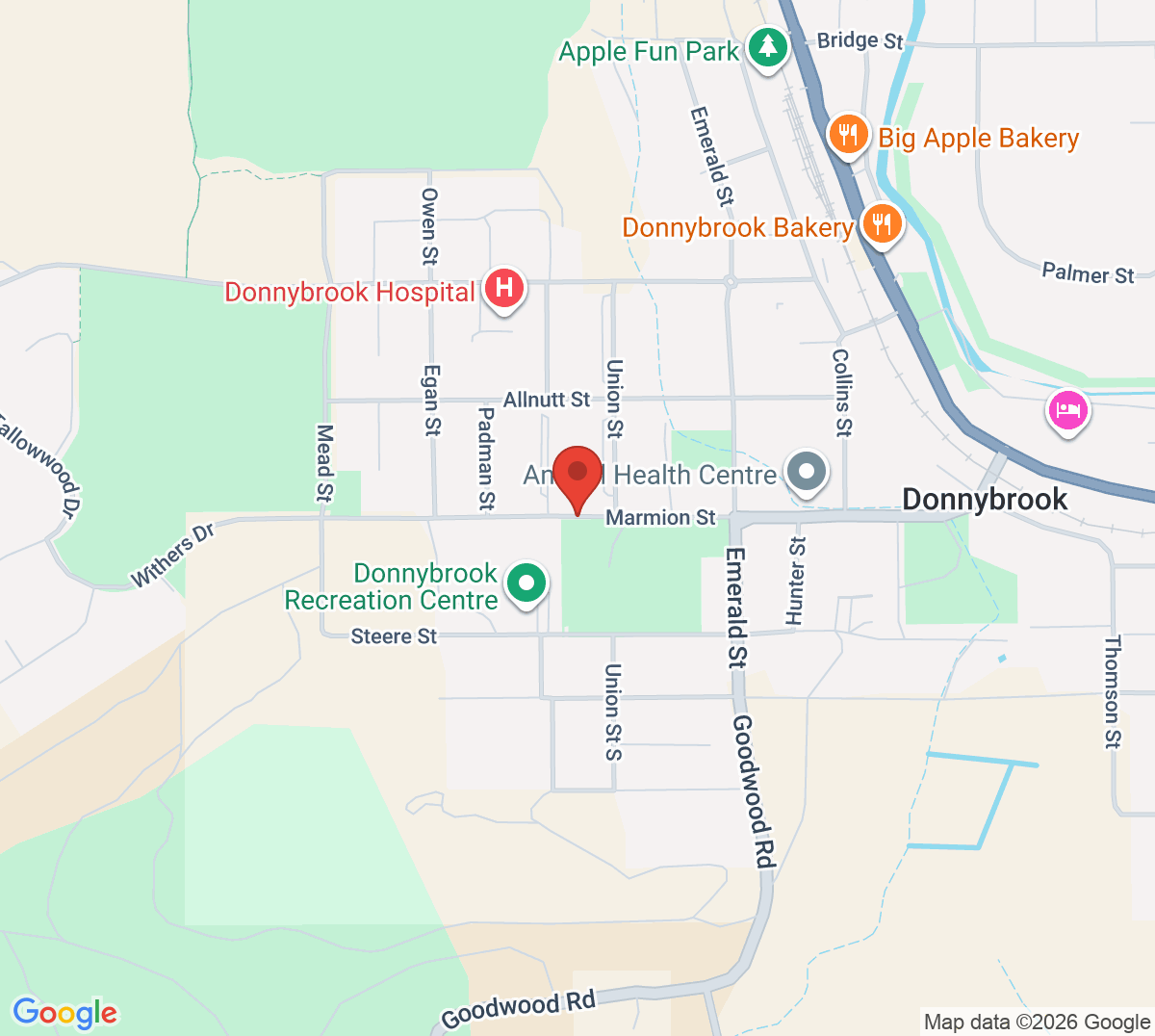 Map of Donnybrook Tennis Club