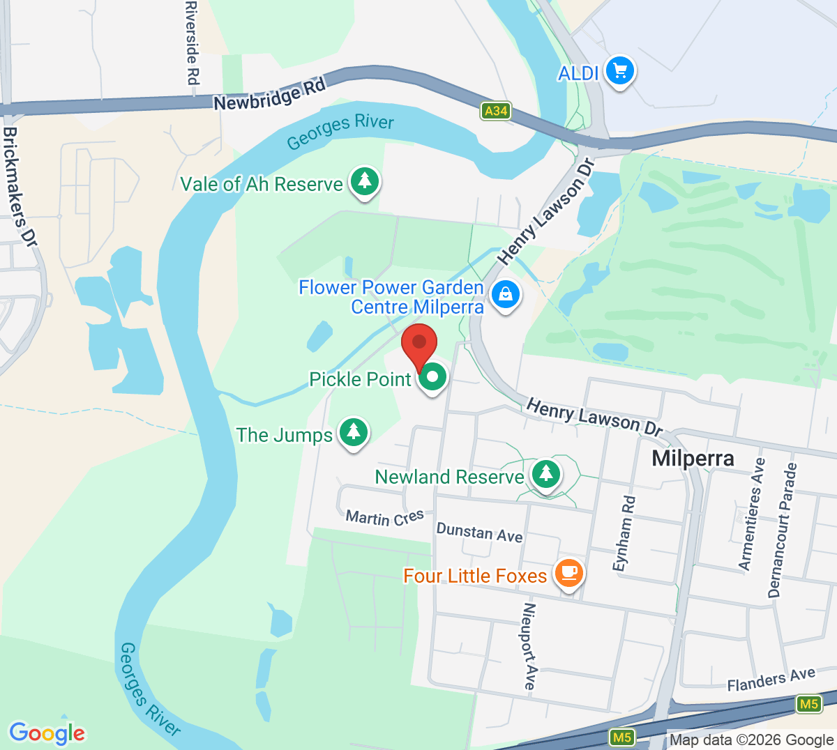 Map of Milperra Sports Centre