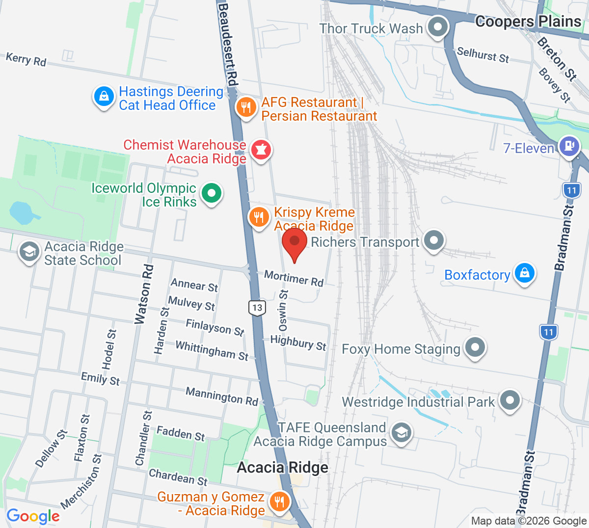 Map of Acacia Ridge Court