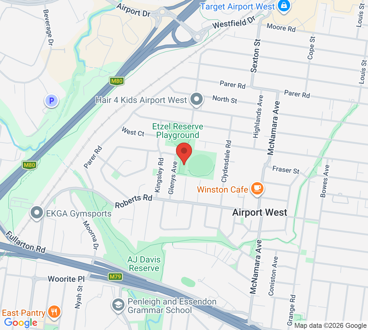 Map of Airport West Tennis Club