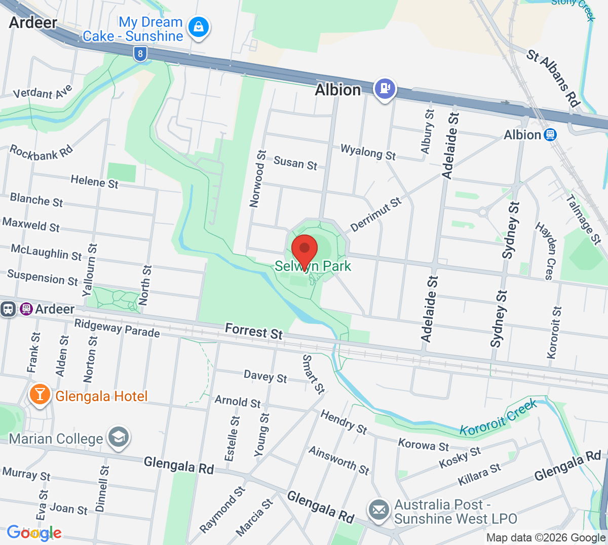 Map of Albion Tennis Club