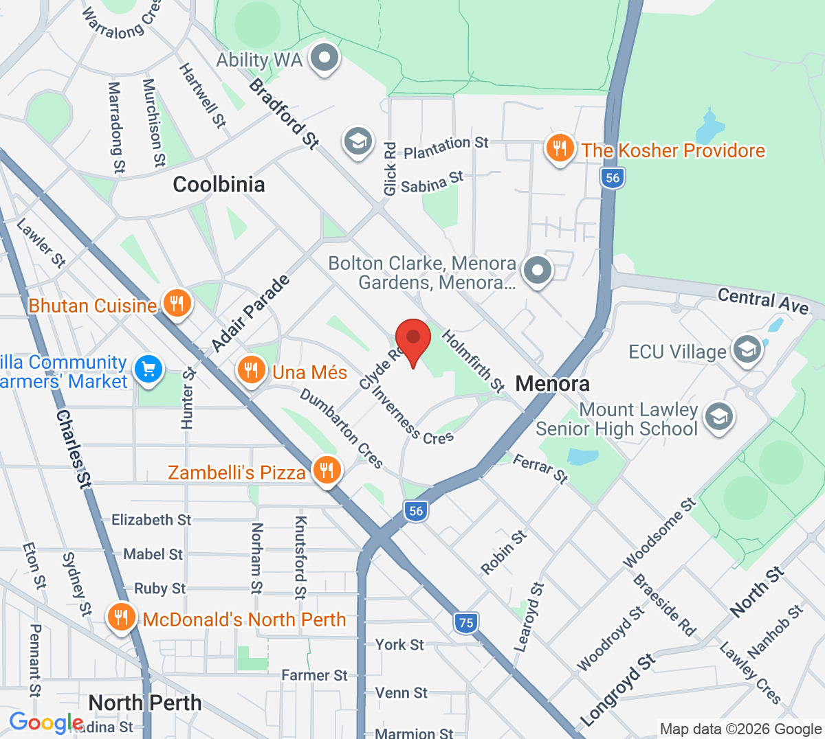 Map of Alexander Park Tennis Club