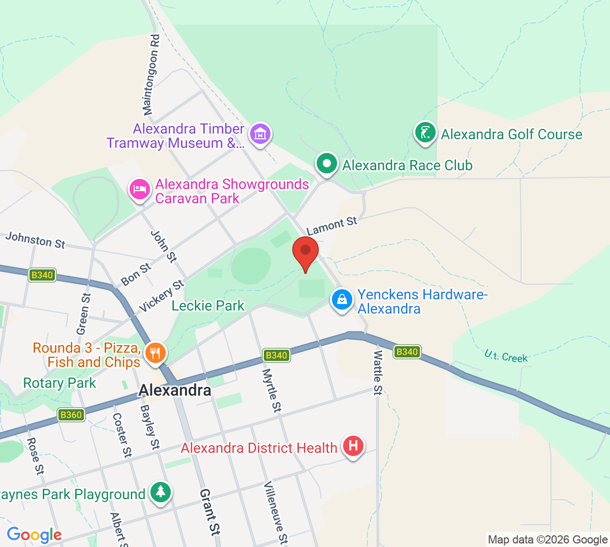 Map of Alexandra Lawn Tennis Club