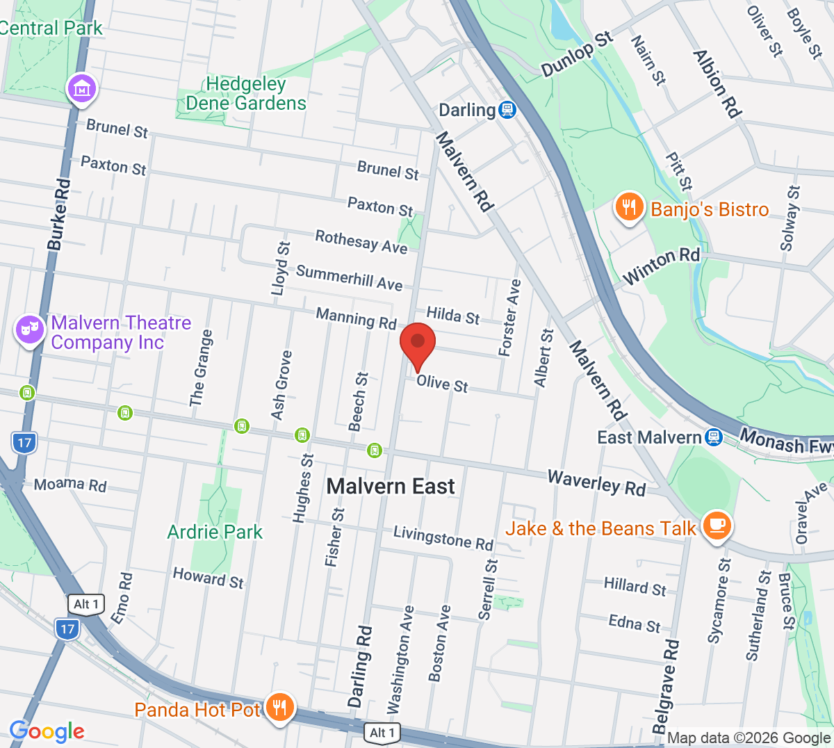 Map of All Saints Tennis Club