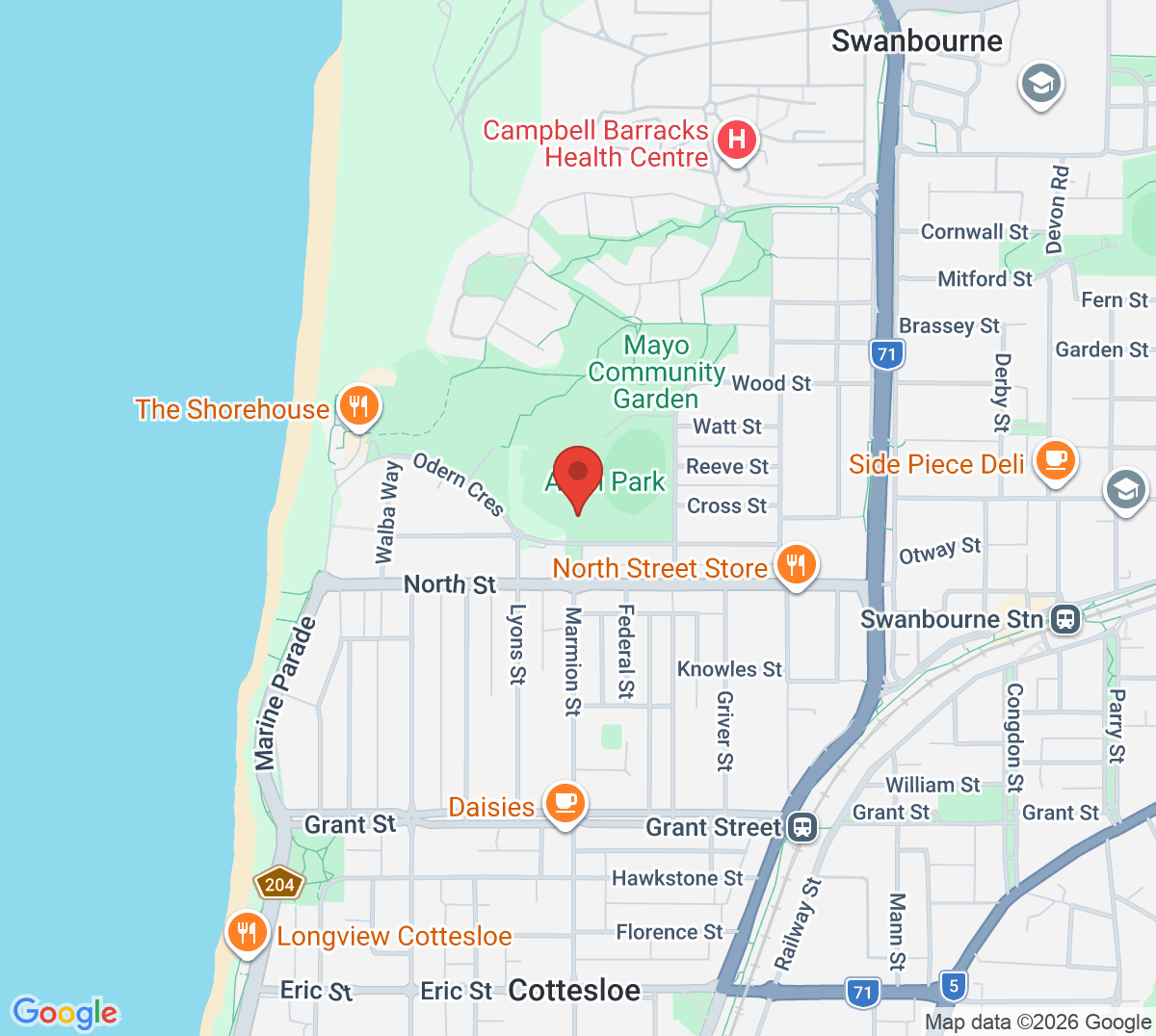 Map of Allen Park Tennis Club