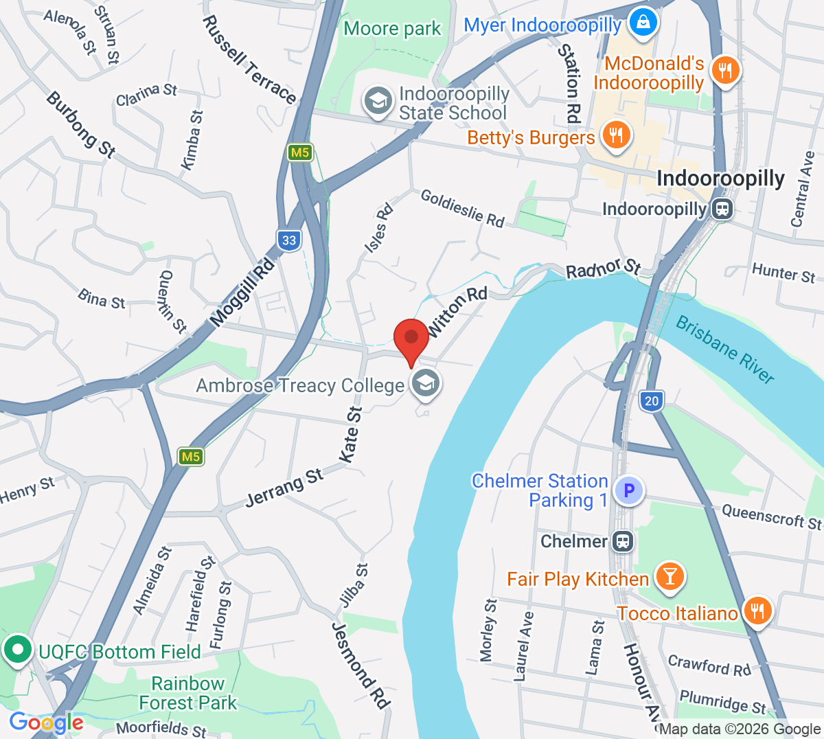 Map of Ambrose Treacy College