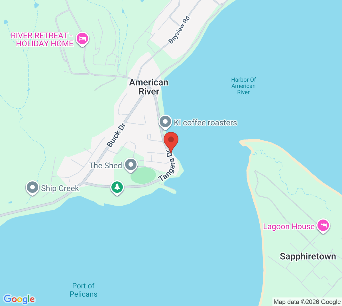 Map of American River Tennis Courts