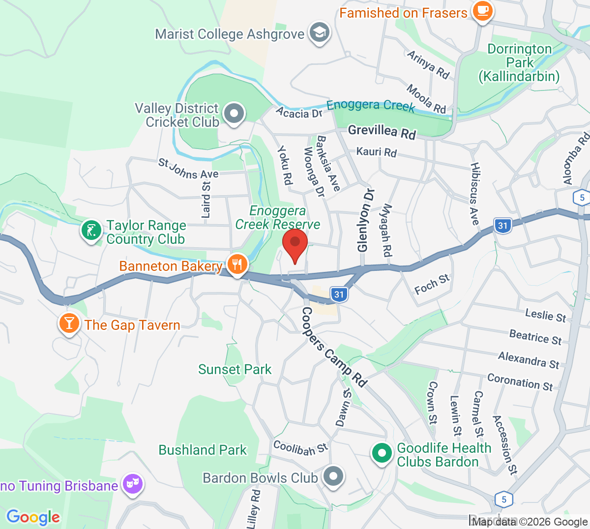 Map of Ashgrove State Primary School