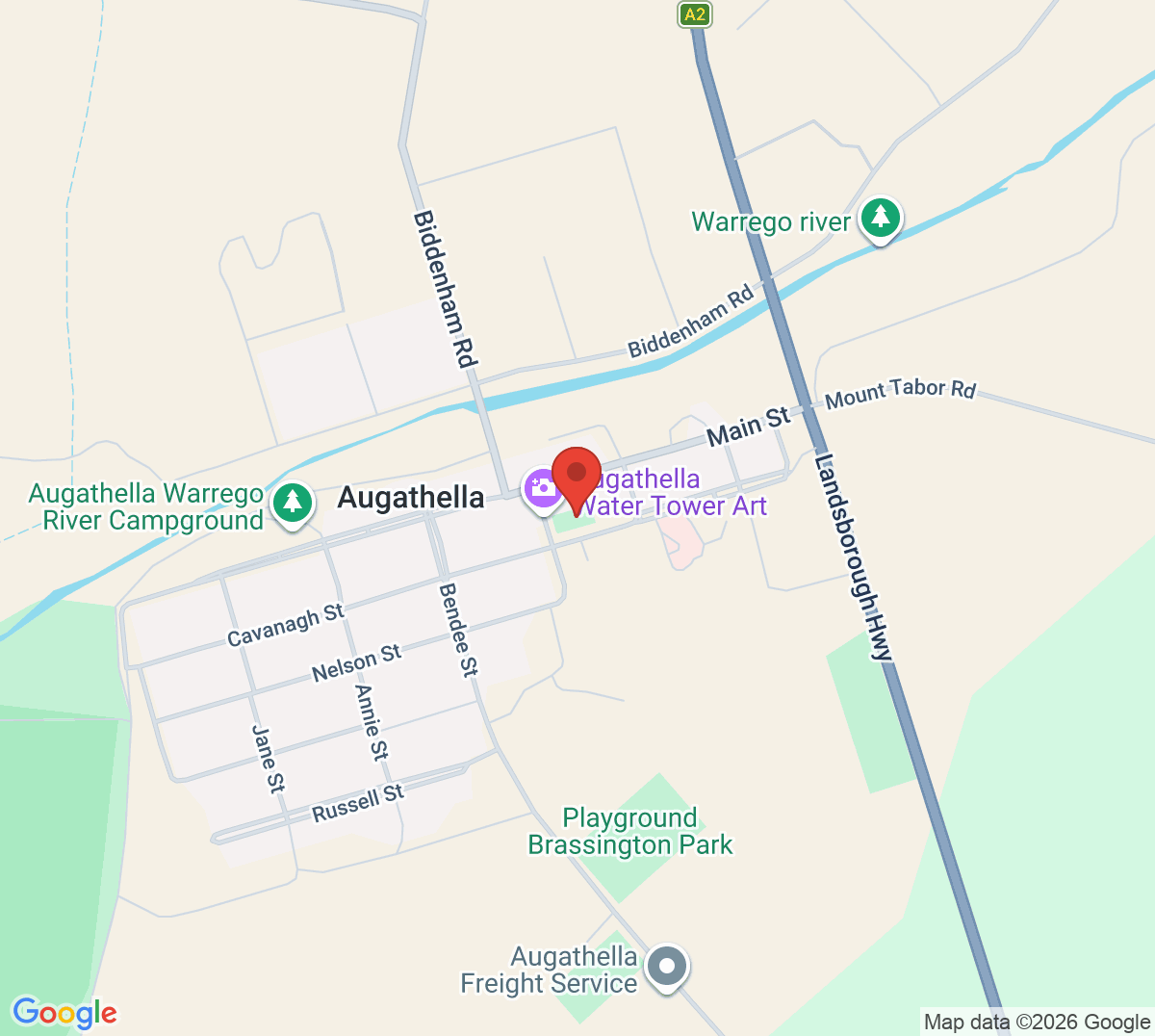 Map of Augathella Tennis Club