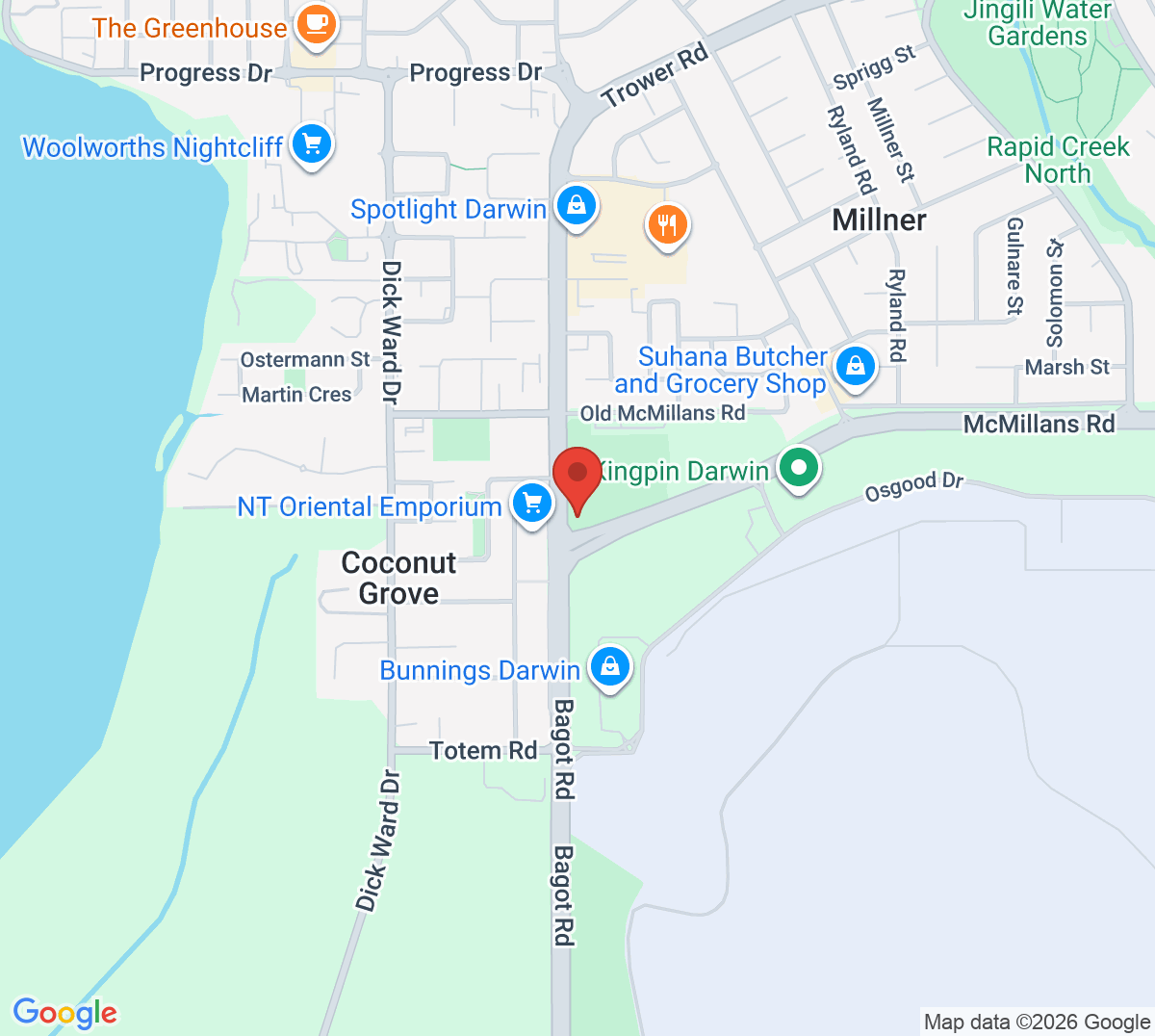 Map of AWOF Sports