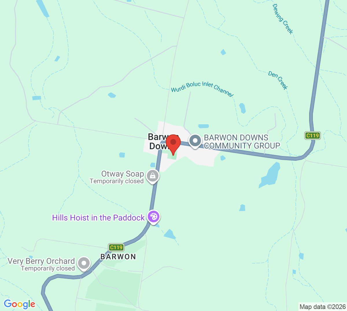 Map of Barwon Downs