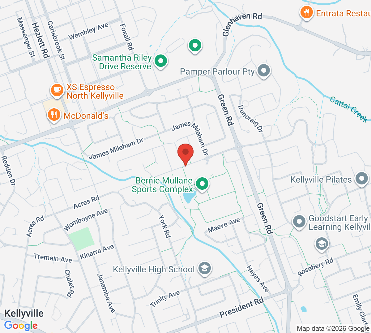 Map of Bernie Mullane Courts
