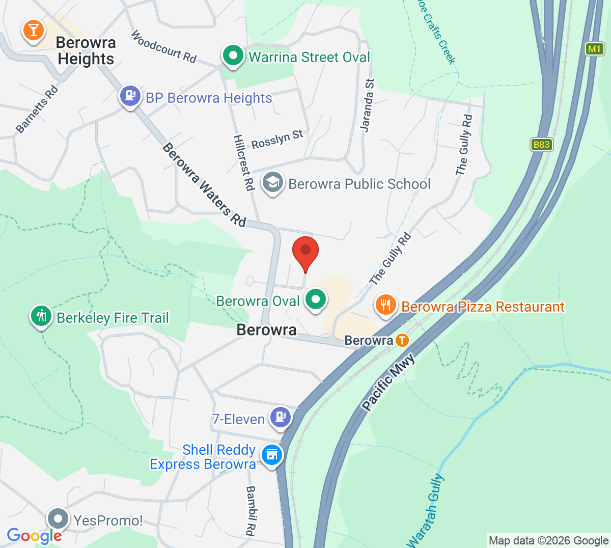 Map of Berowra Tennis Centre