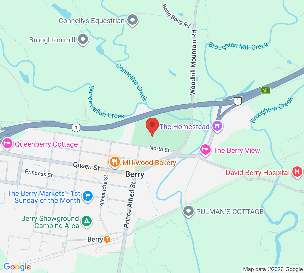 Map of Berry Tennis Courts