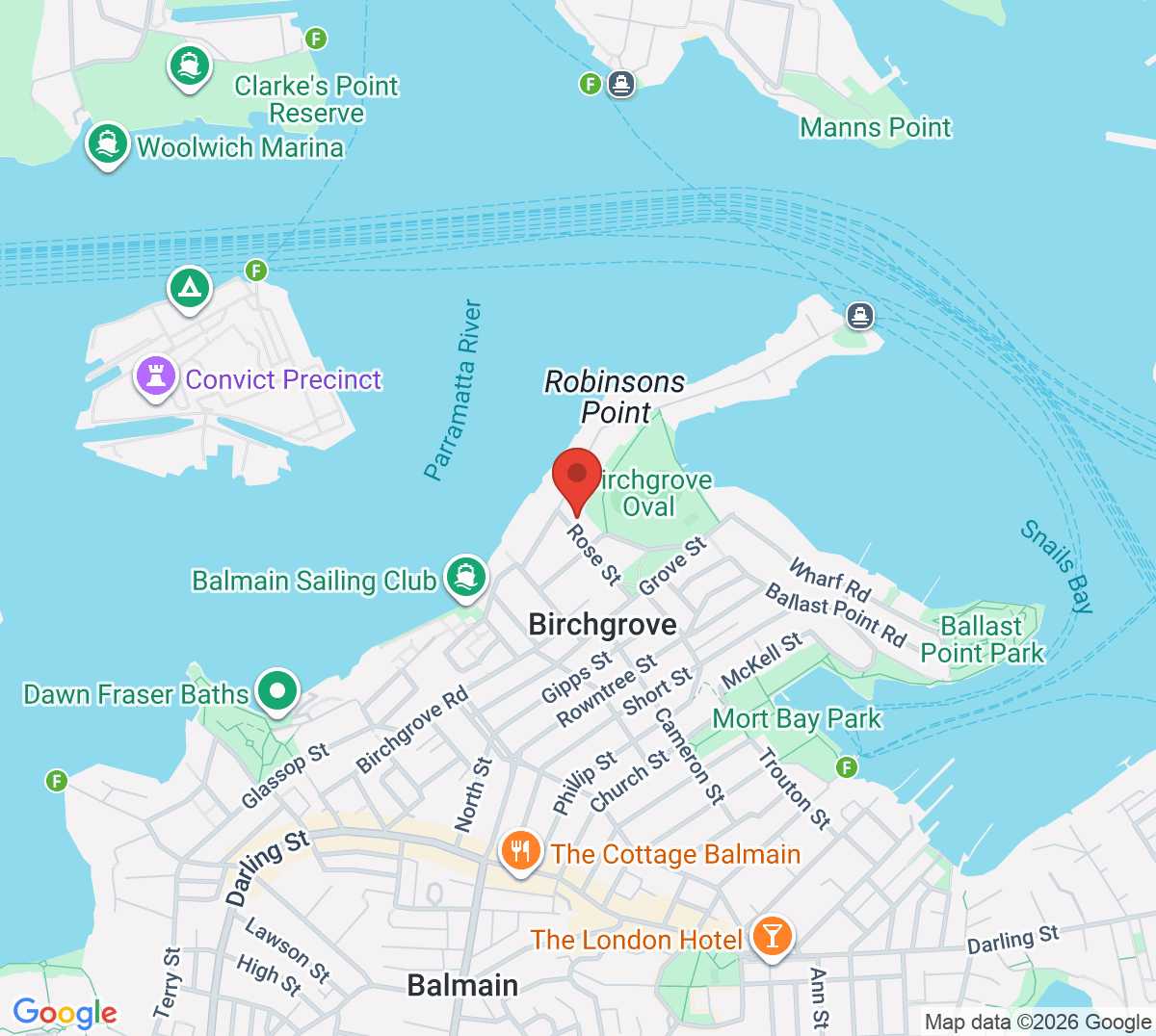 Map of Birchgrove Park Tennis Centre
