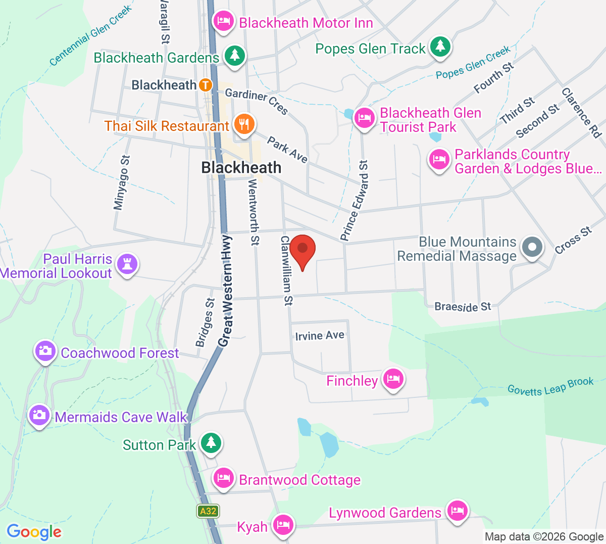Map of Blackheath Tennis Club Inc.