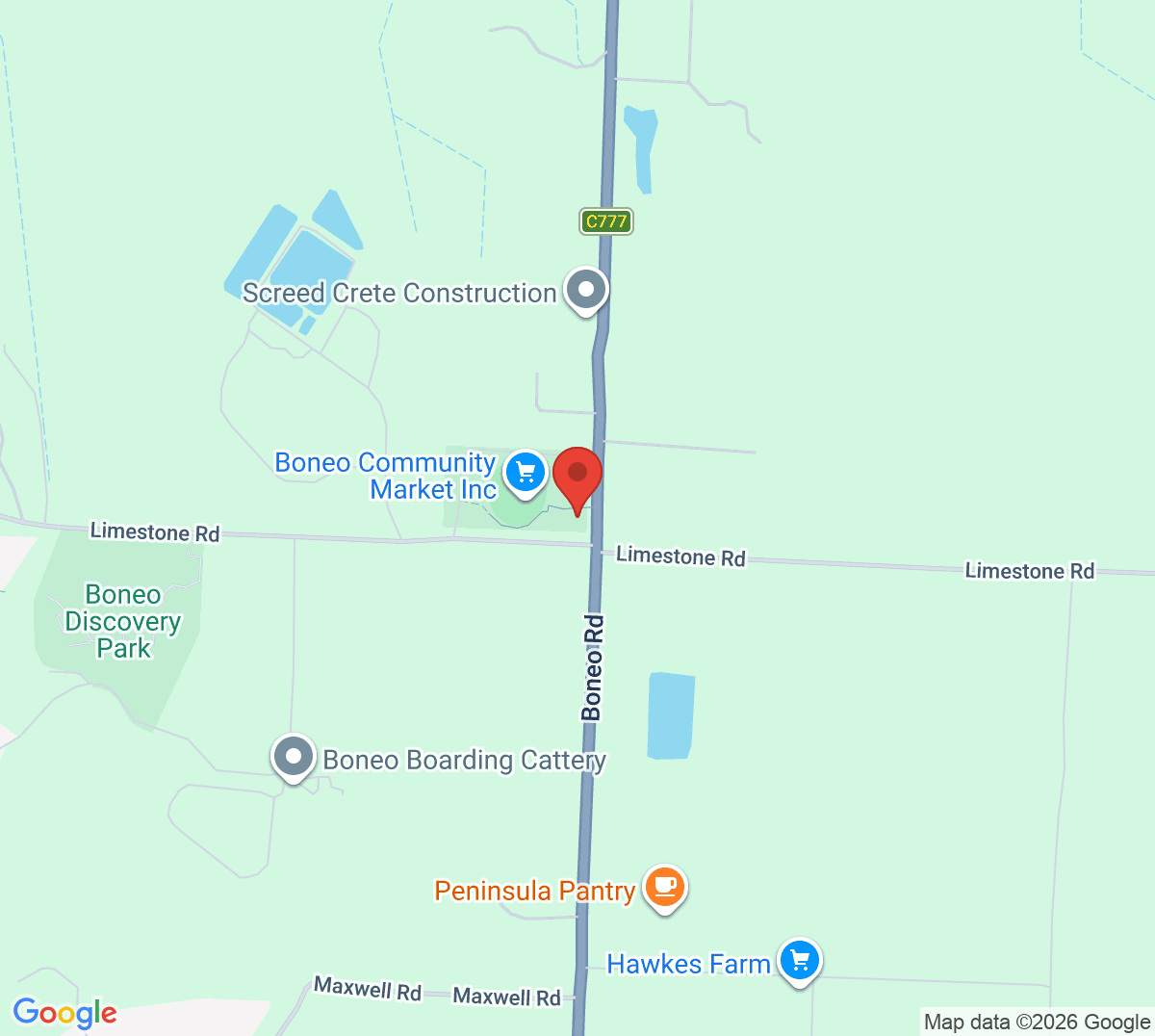 Map of Boneo Tennis Club