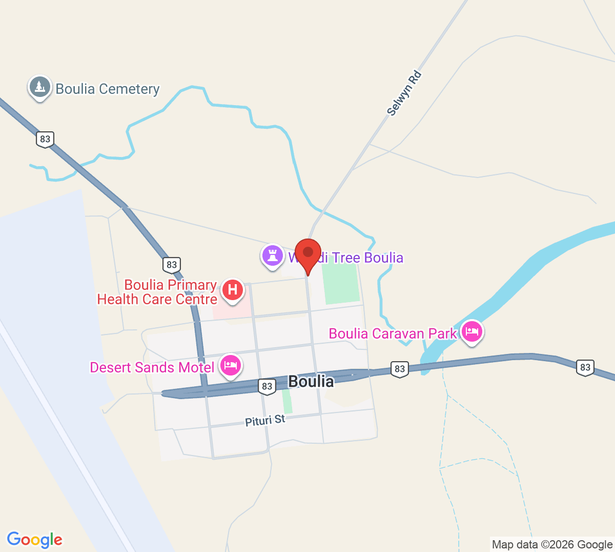 Map of Boulia Sports and Aquatic Centre