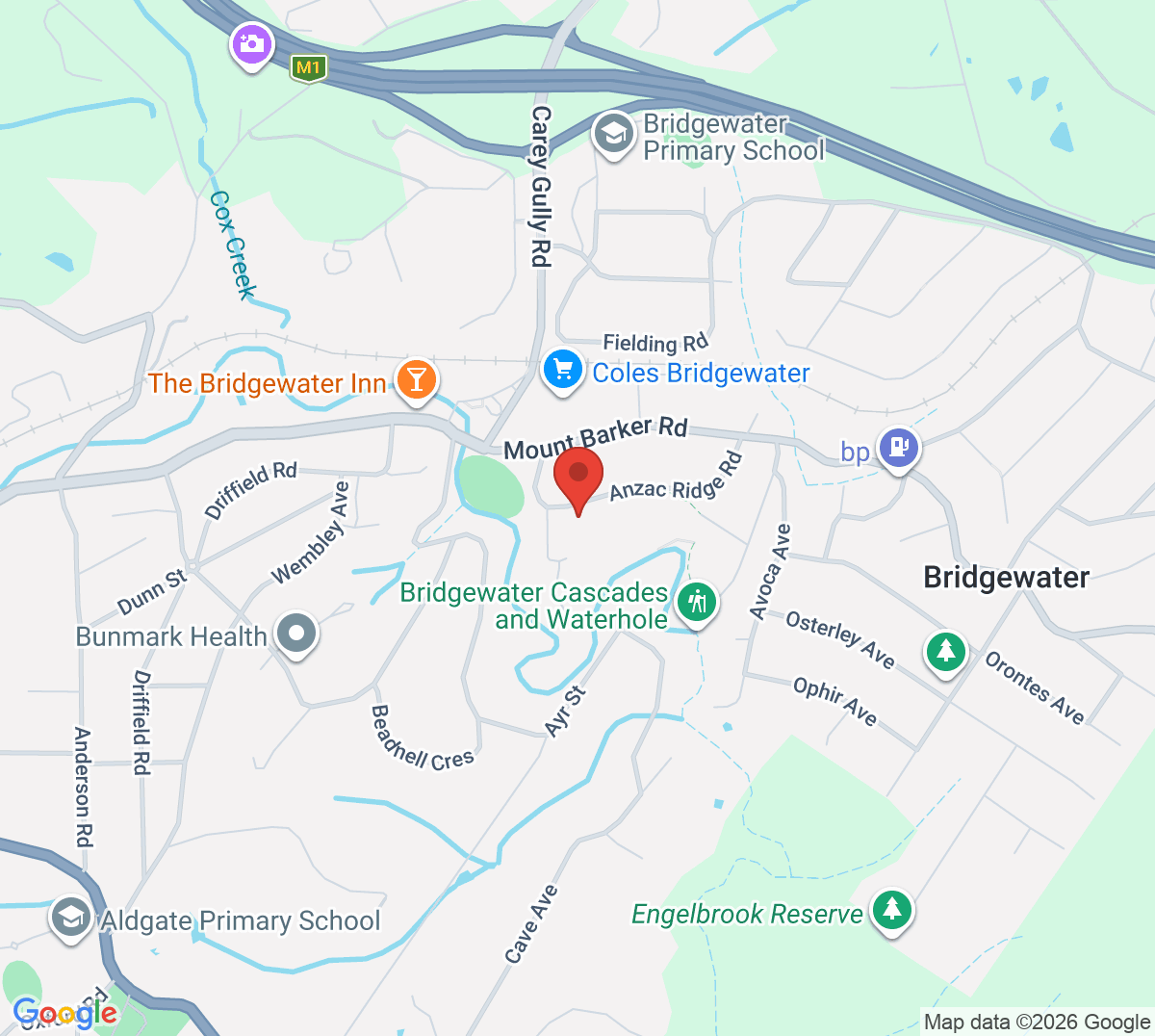 Map of Bridgewater Tennis Club