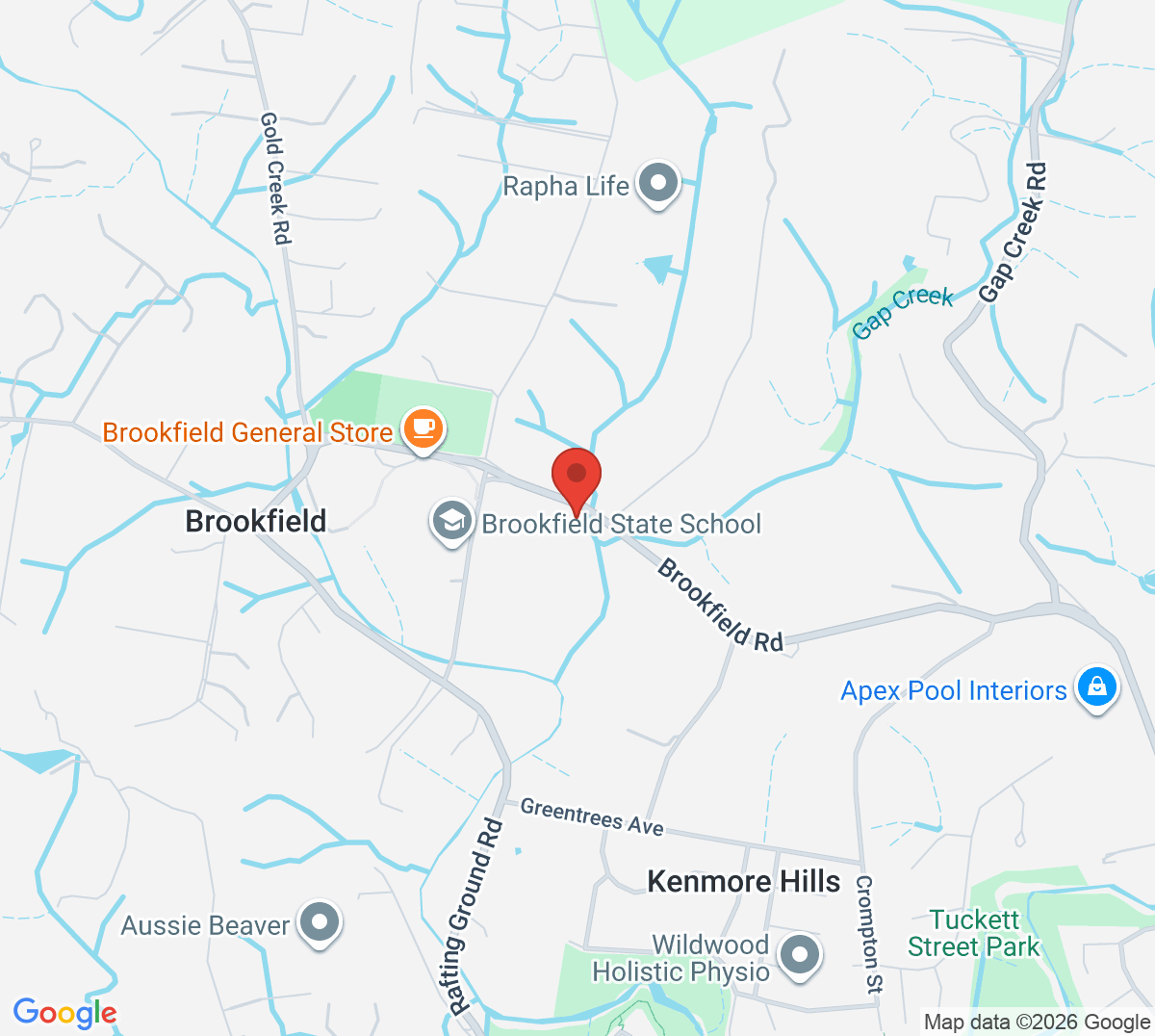 Map of Brookfield Tennis Centre