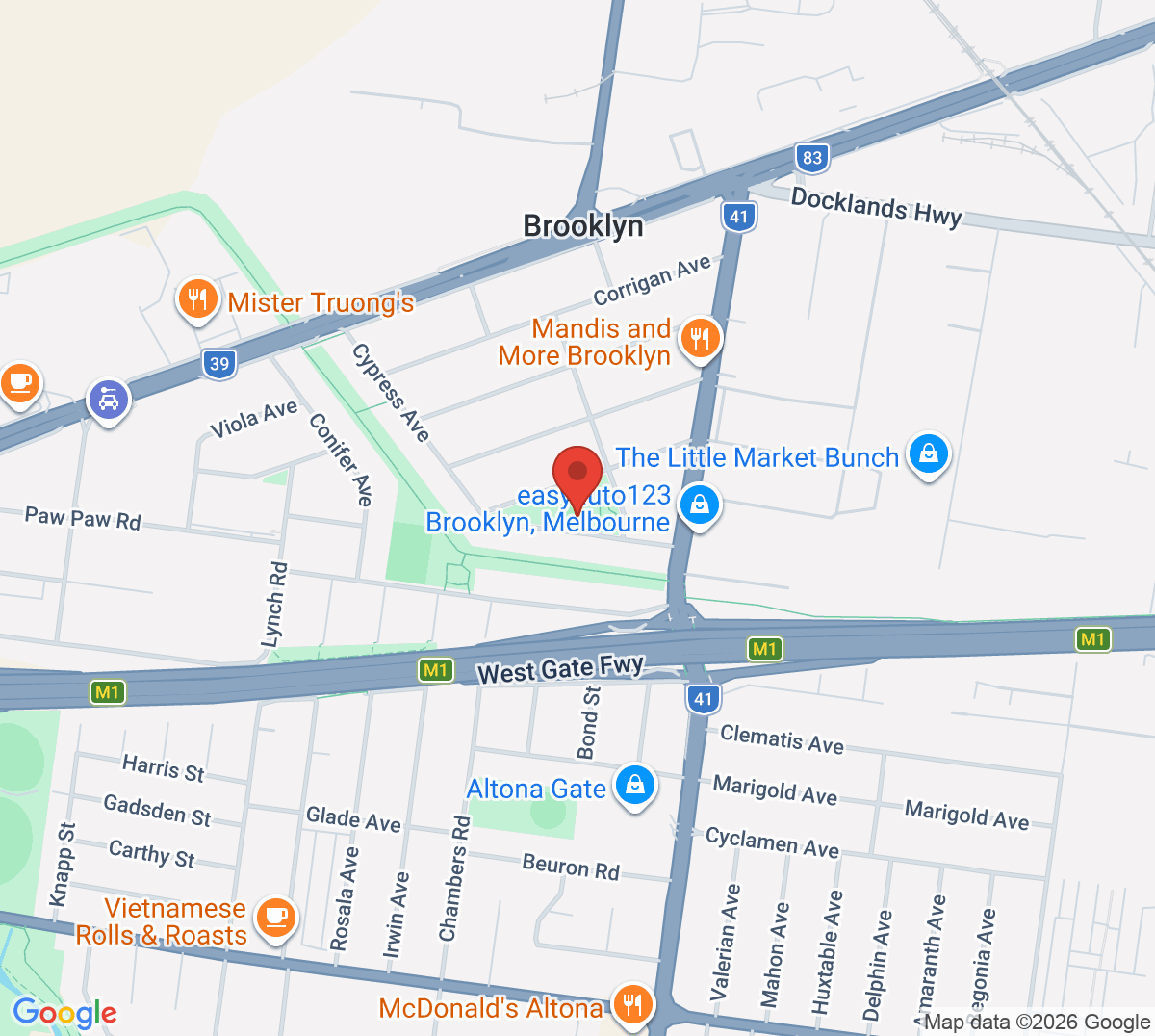 Map of Brooklyn Tennis Club