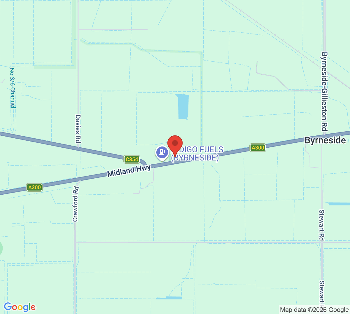 Map of Byrneside Tennis Club