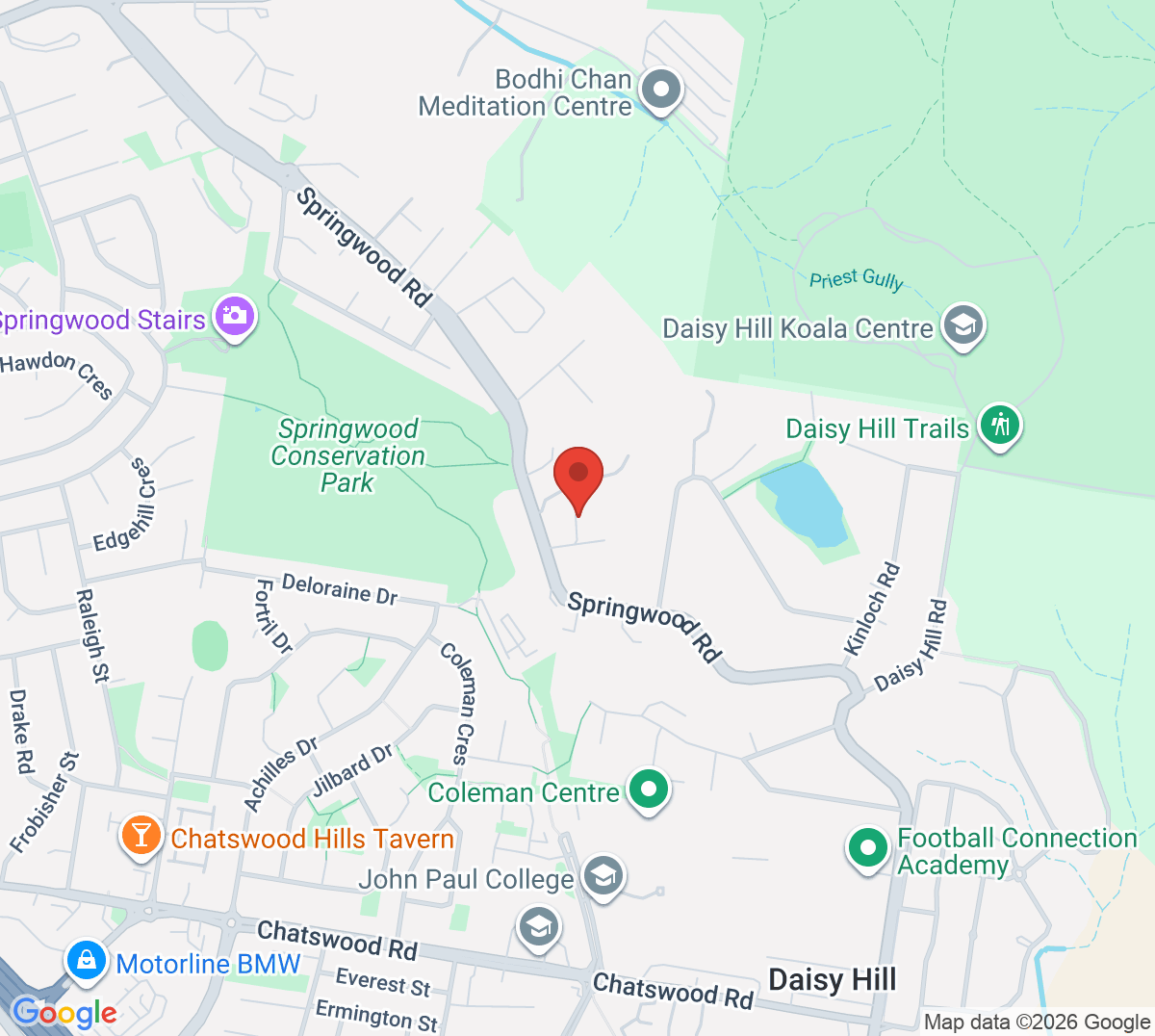 Map of Cambridge Tennis Centre