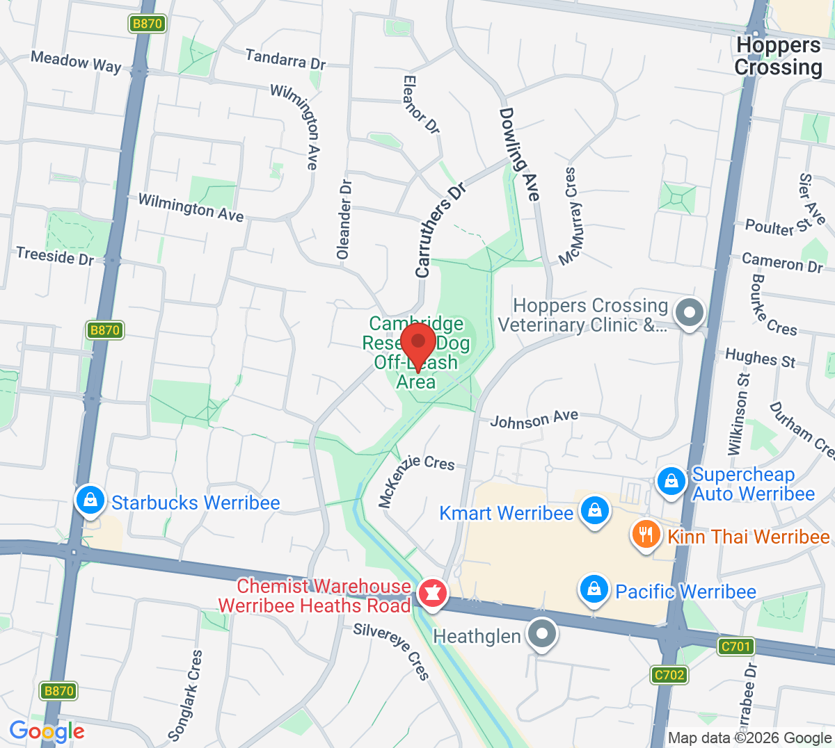 Map of Cambridge Tennis Club