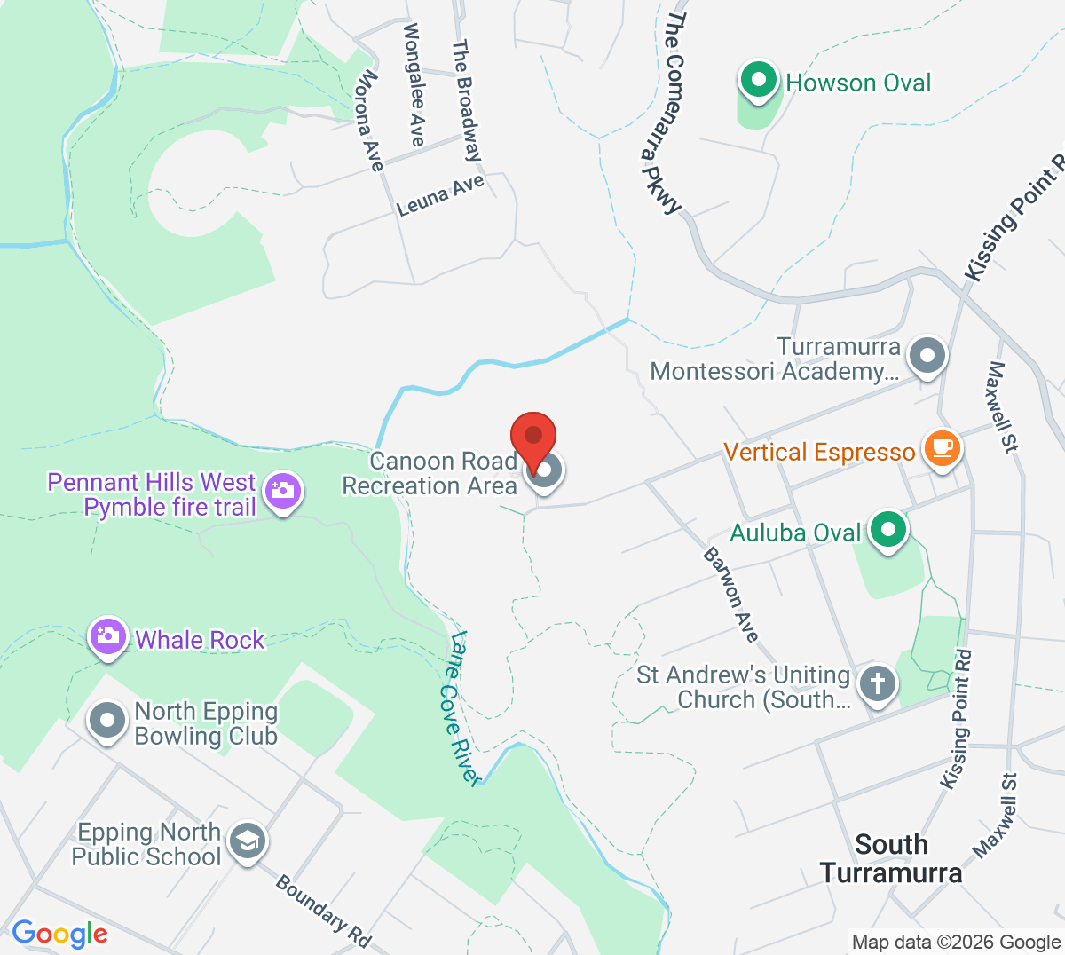 Map of Canoon Road Recreation Area