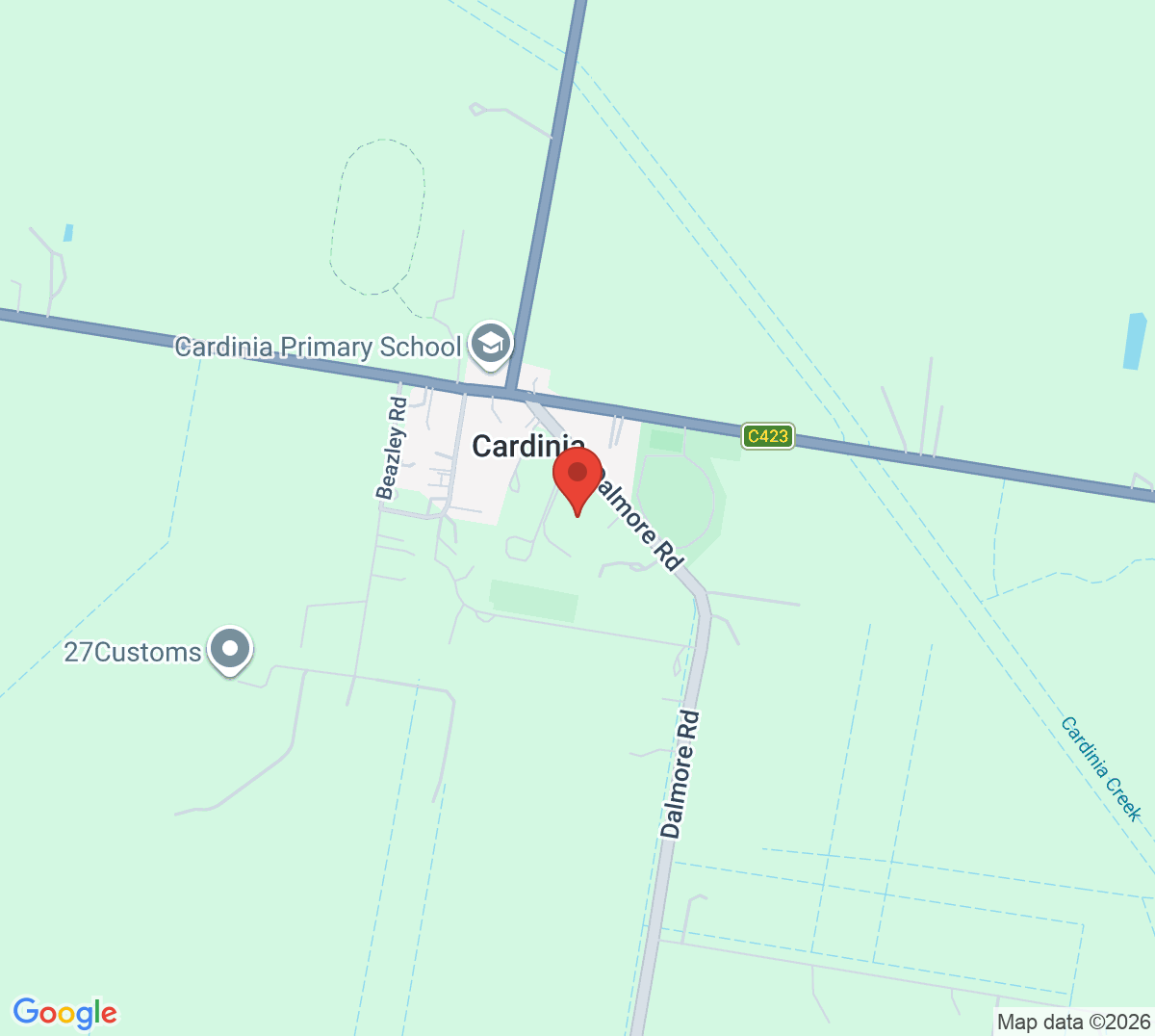 Map of Cardinia Tennis Club