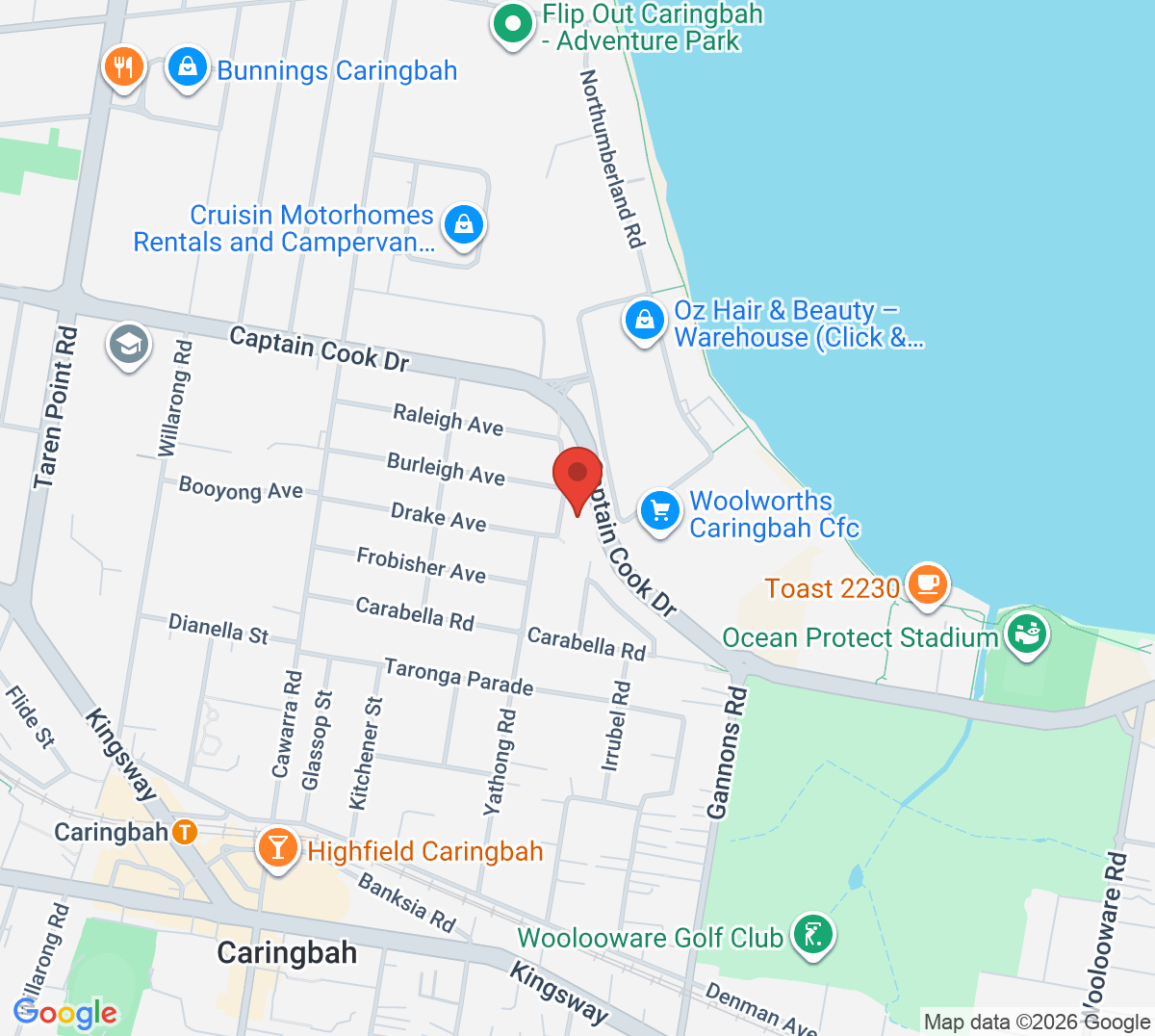 Map of Caringbah Tennis