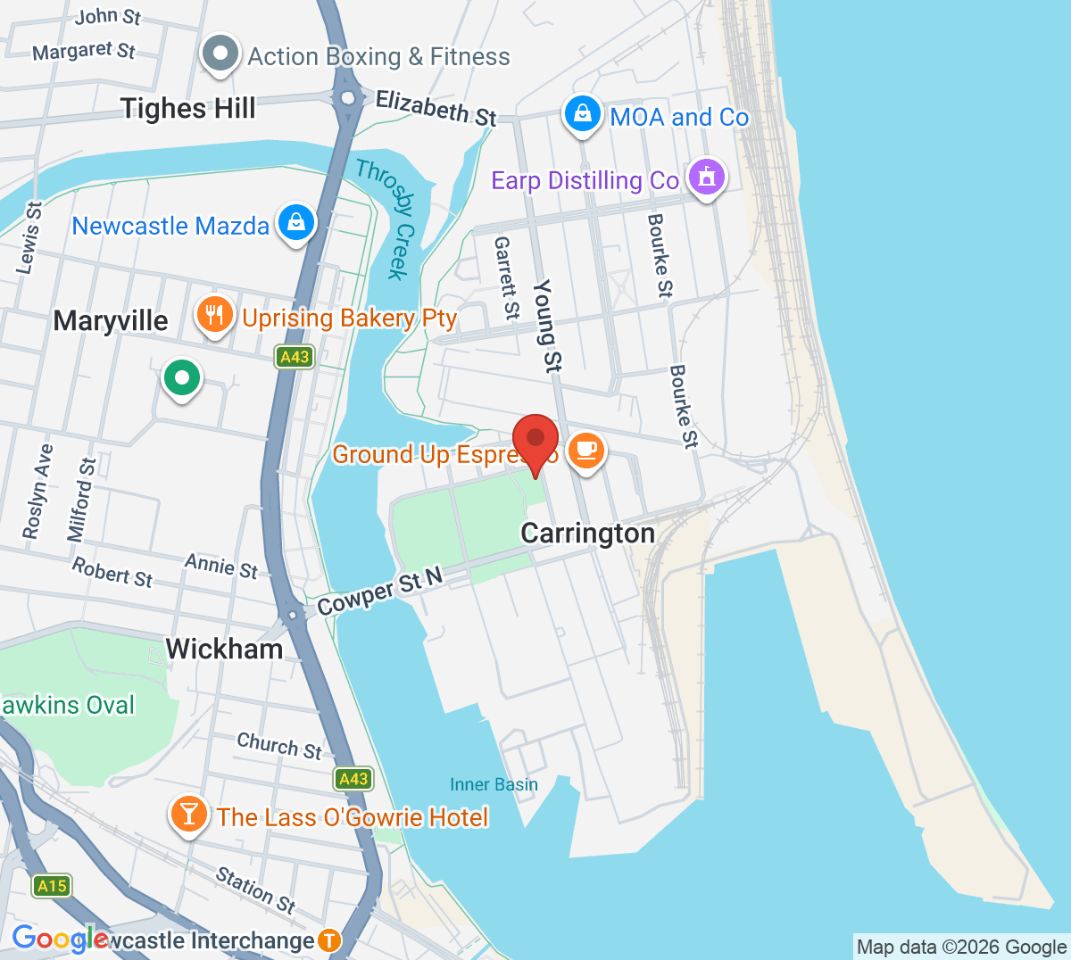 Map of Carrington Tennis Courts