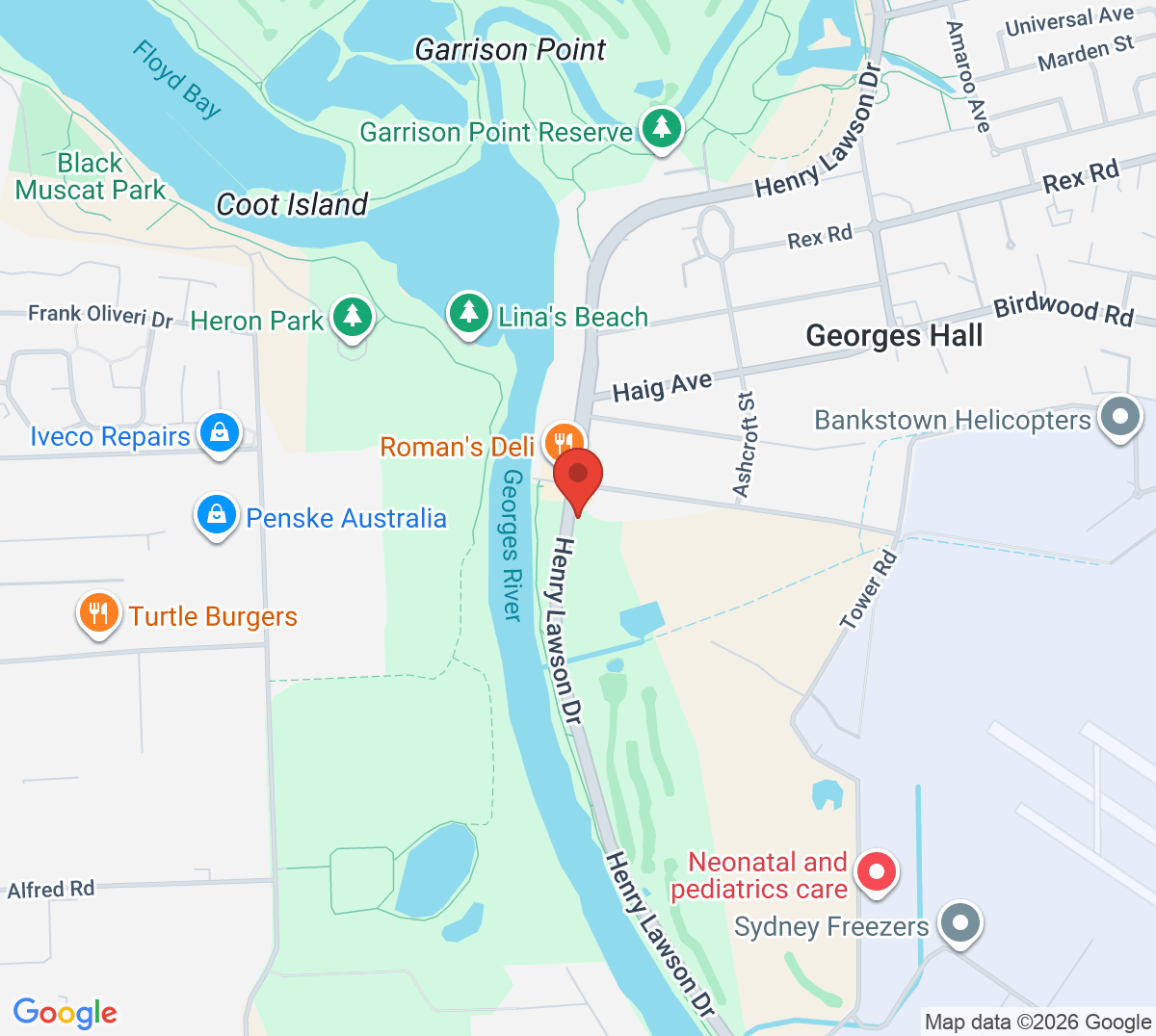 Map of Coleman Park Tennis