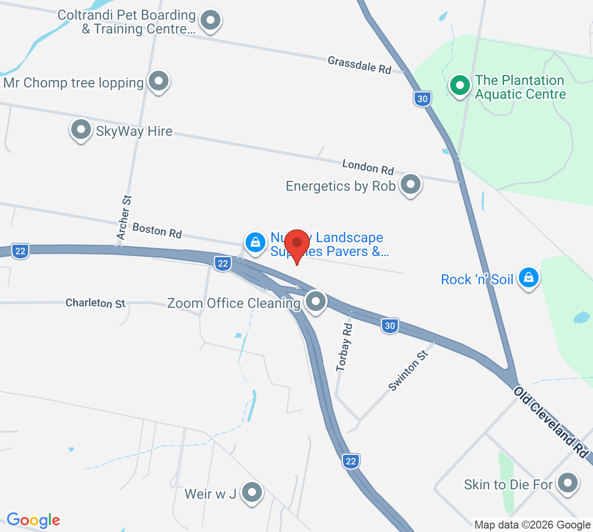 Map of Chandler Tennis Centre