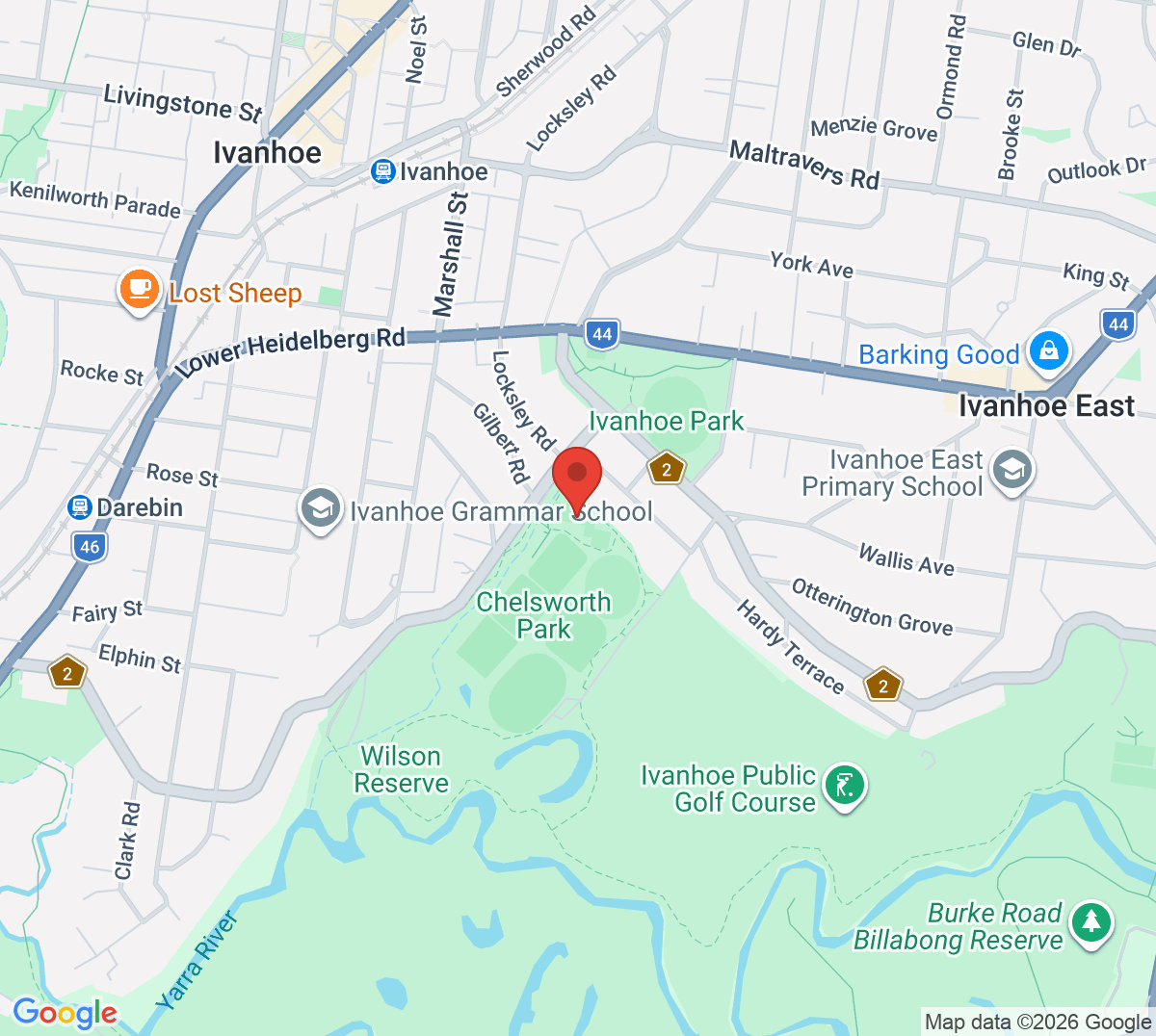 Map of Chelsworth Park Tennis Club
