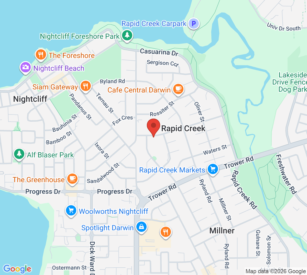 Map of Chrisp Street Tennis Courts