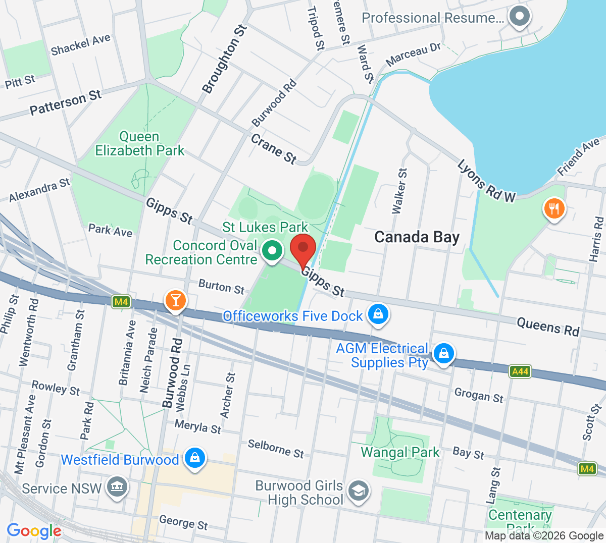 Map of Cintra Park Tennis