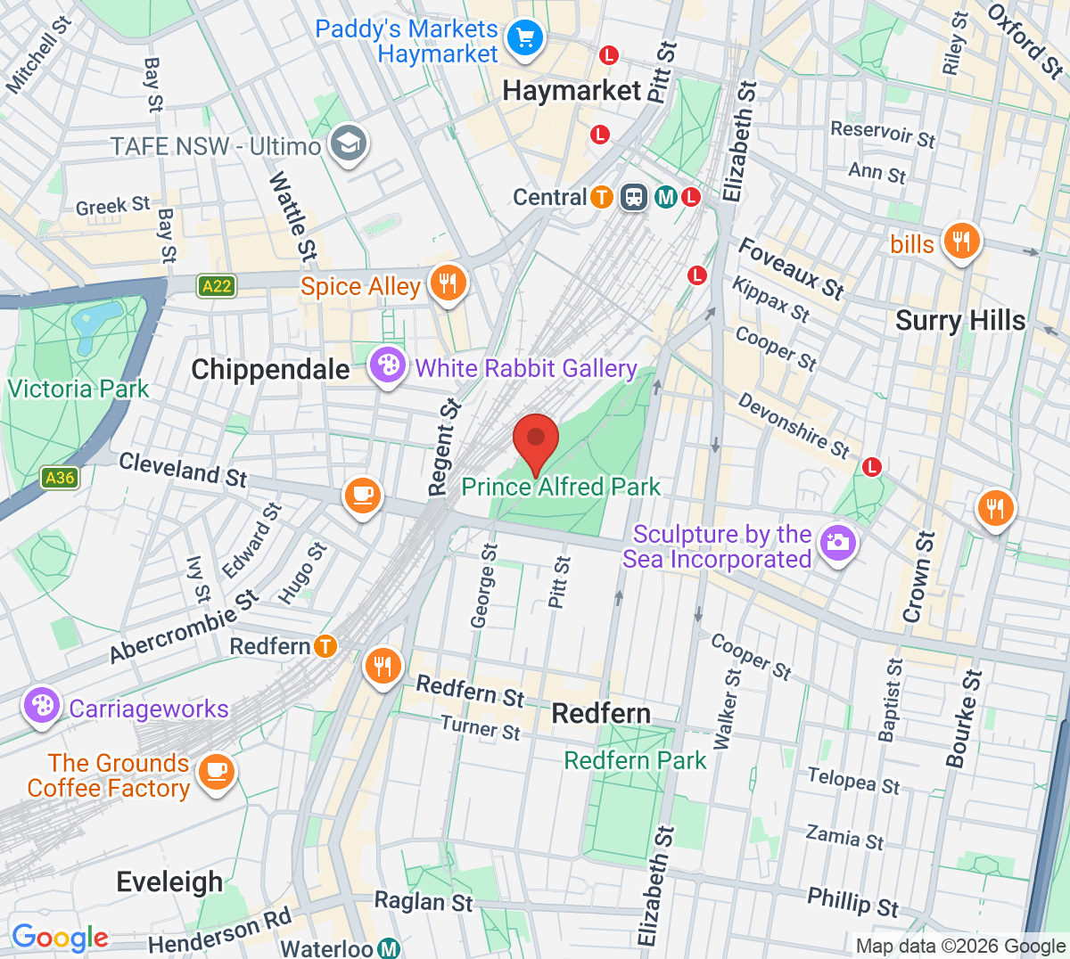 Map of City Community Tennis
