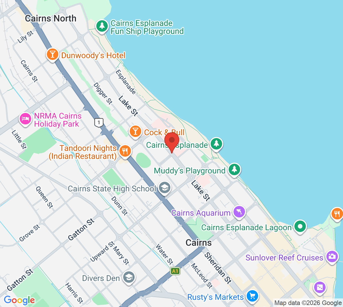 Map of Clifton Beach Tennis Club
