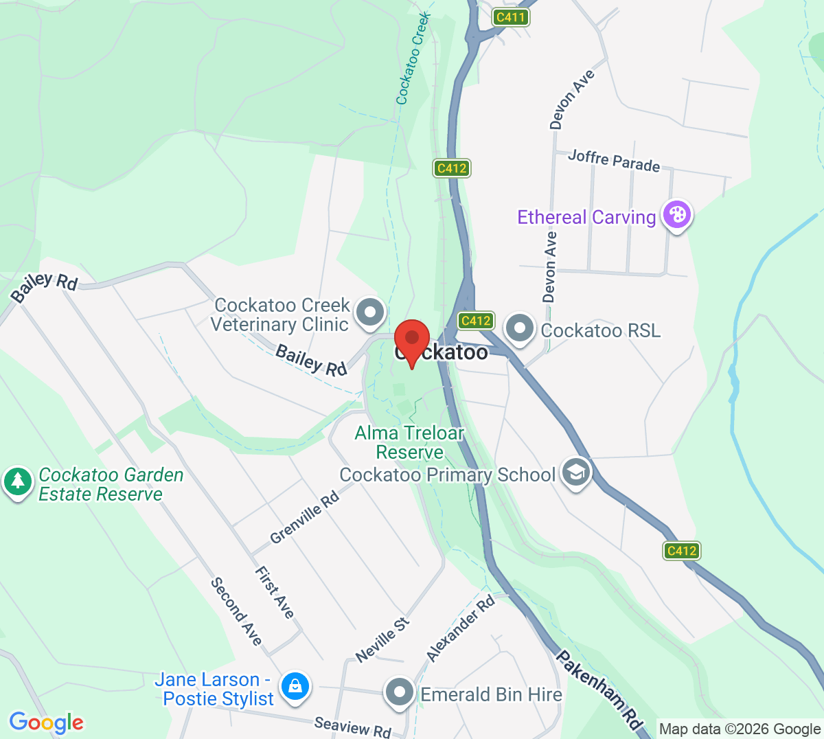 Map of Cockatoo Tennis Club