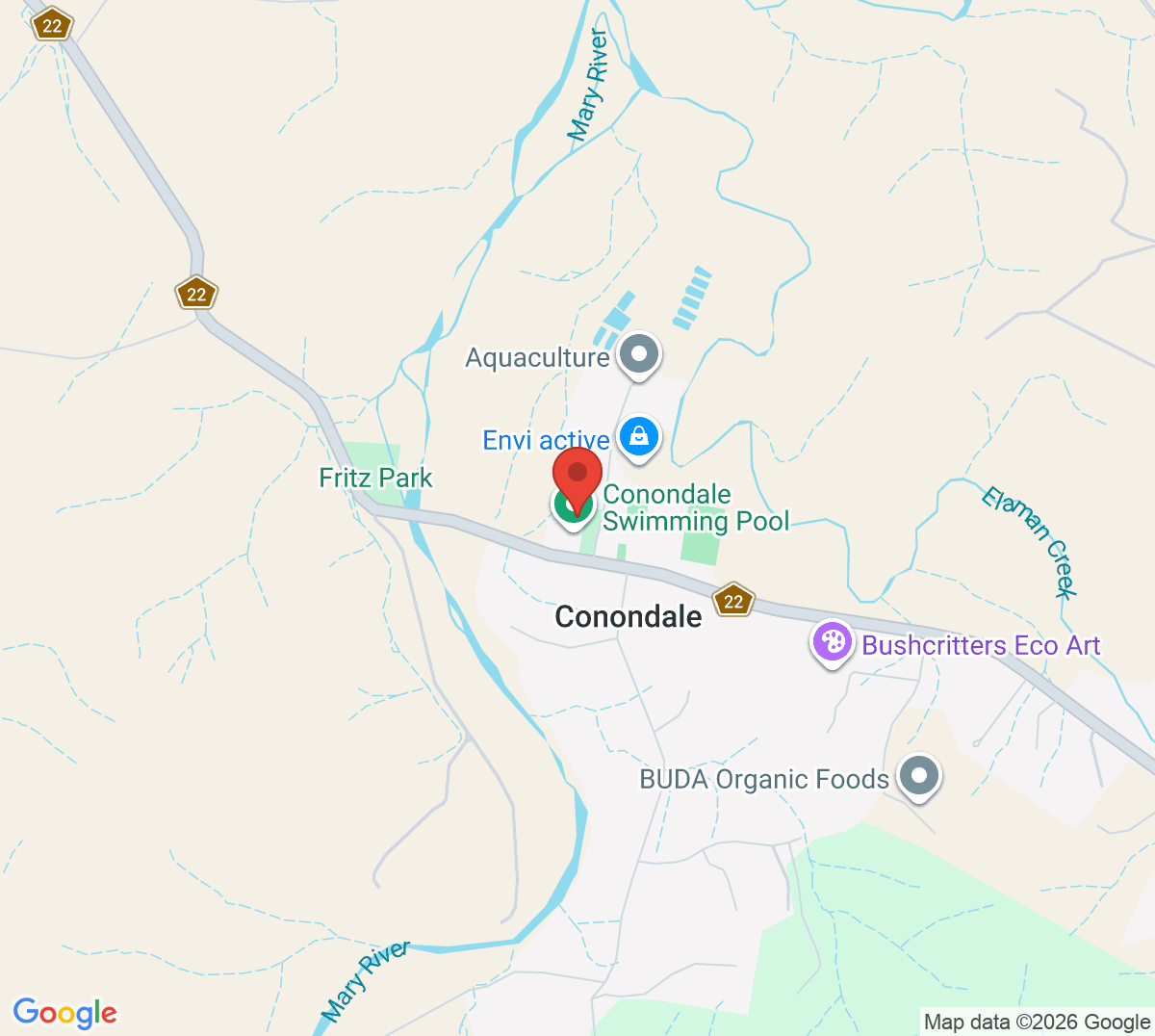 Map of Conondale Tennis Club