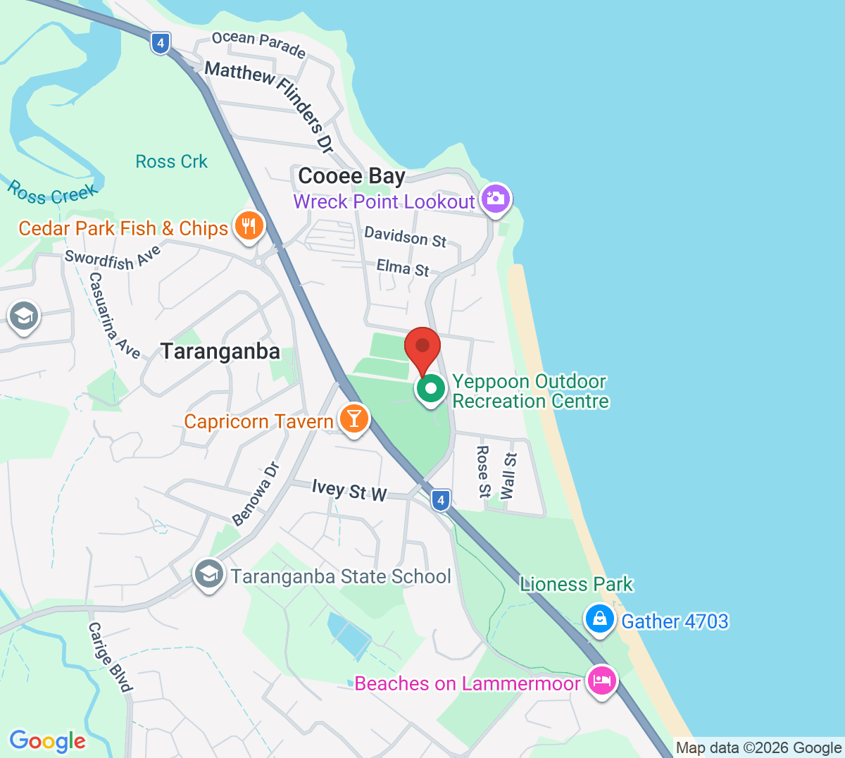 Map of Cooee Bay Sports Complex