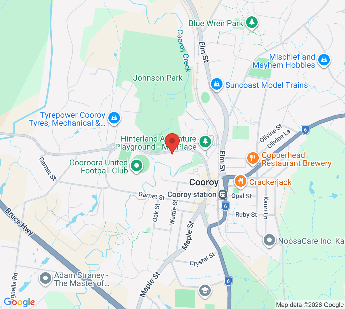 Map of Cooroy Tennis Club