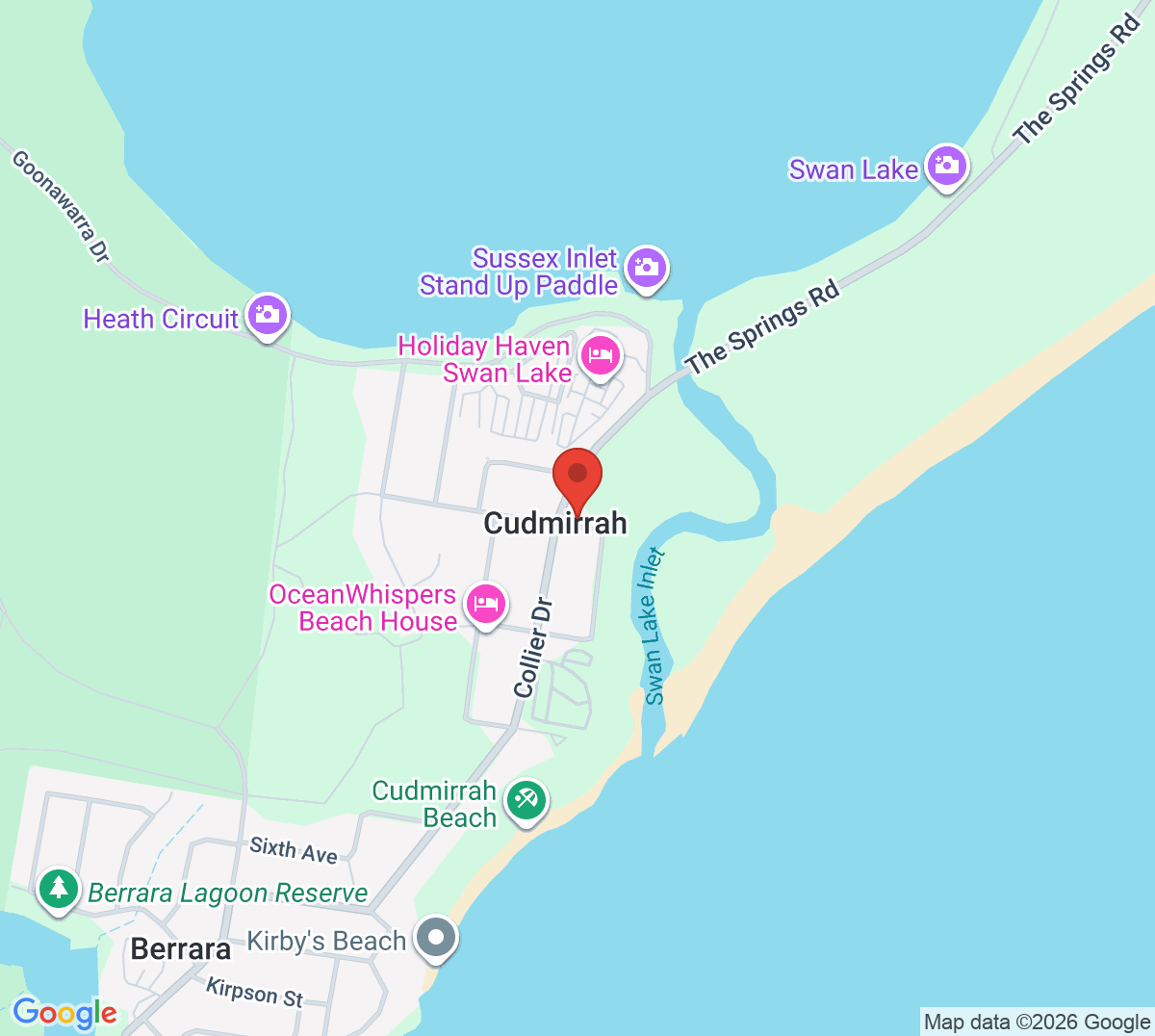 Map of Cudmirrah Tennis Court