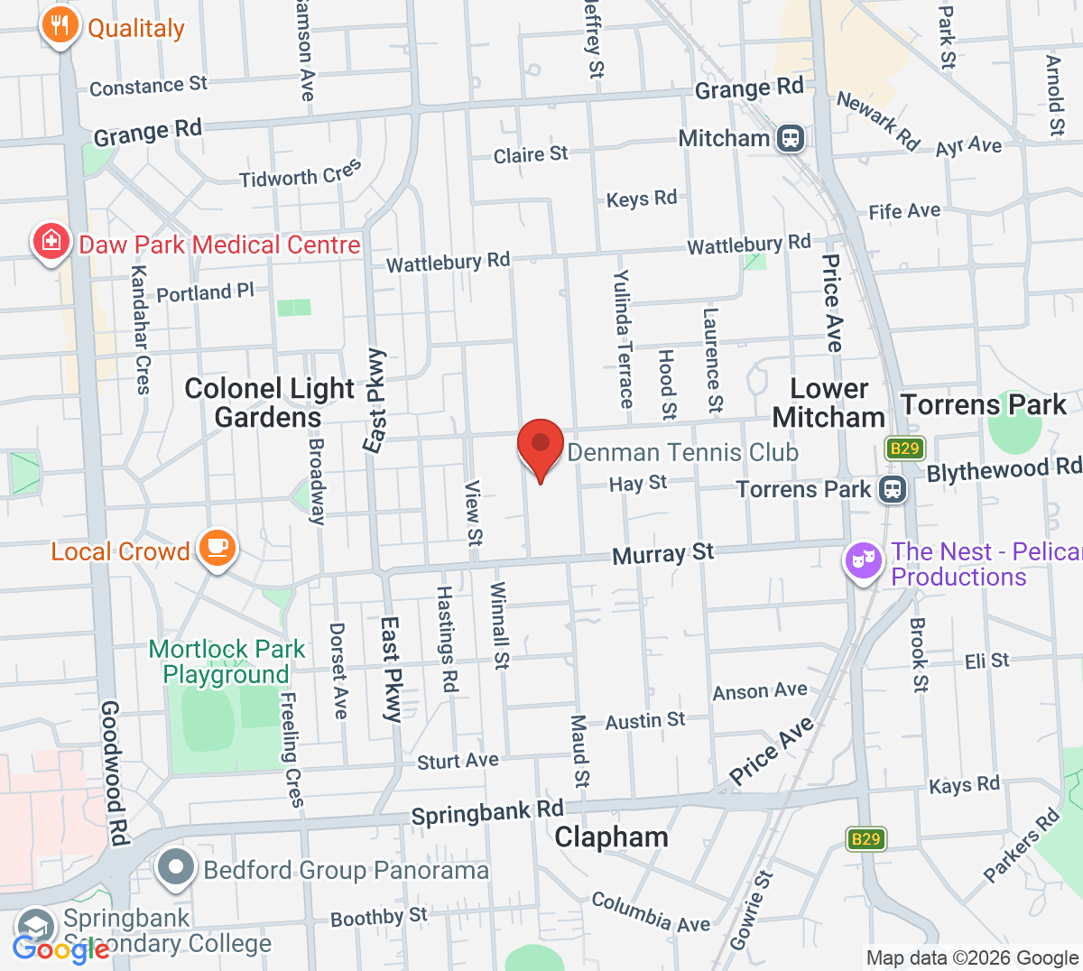 Map of Denman Tennis Club