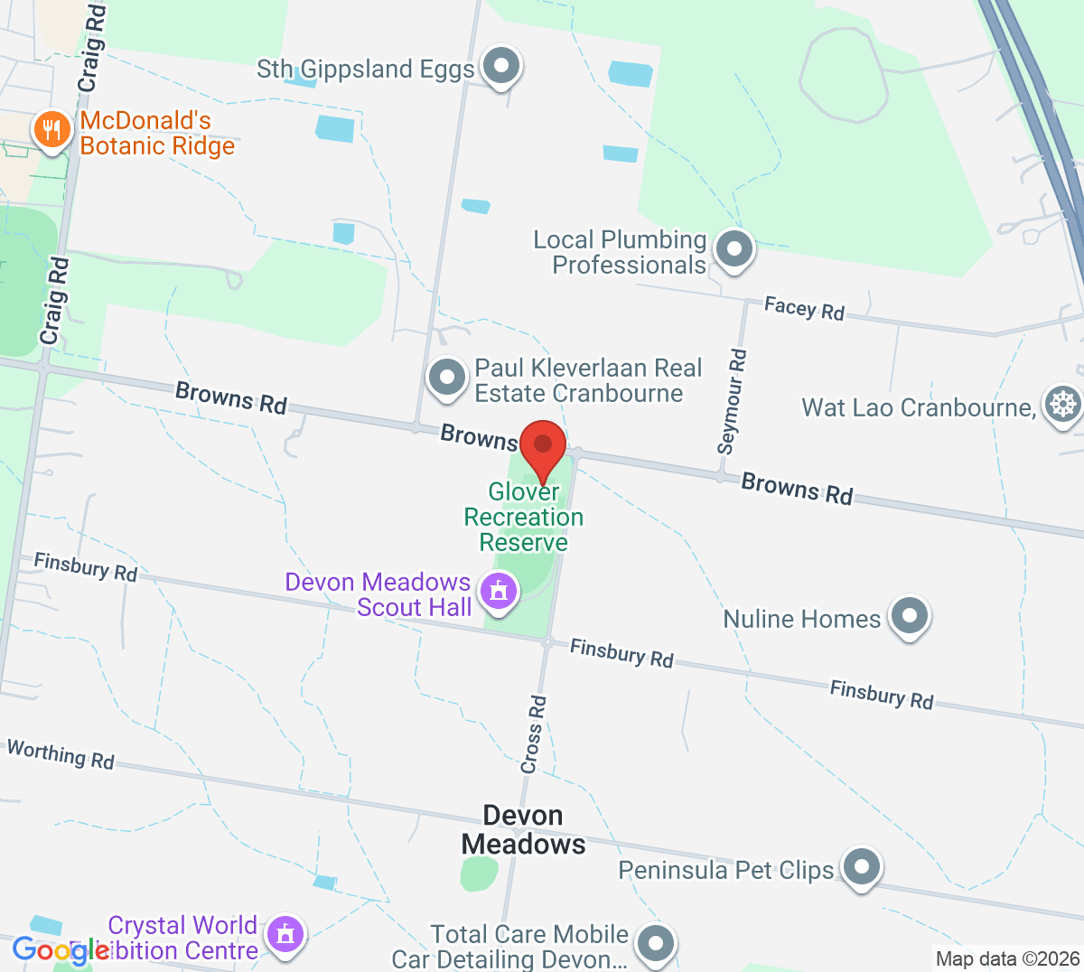 Map of Devon Meadows Tennis Club
