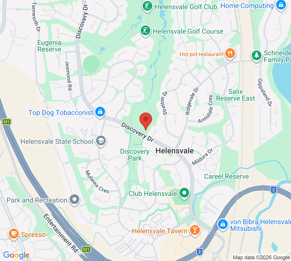 Map of Discovery Park Tennis Club